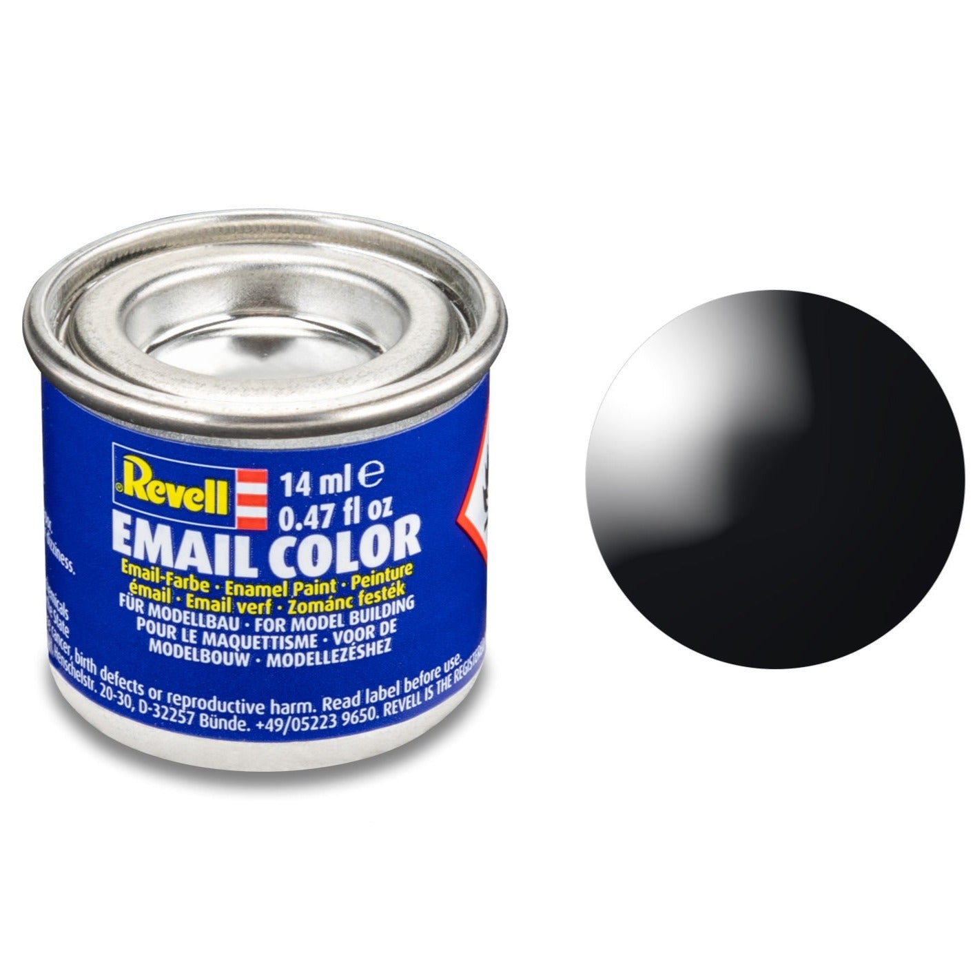 Revell Gloss "Black" (RAL 9005) Enamel Paint - 14ml - 32107 - Loaded Dice Barry Vale of Glamorgan CF64 3HD