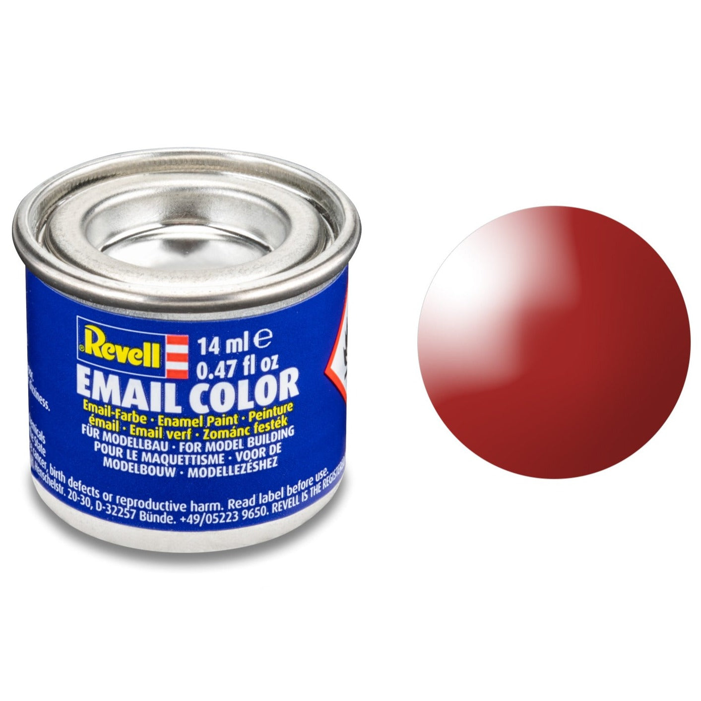 Revell Gloss "Fiery Red" (RAL 3000) Enamel Paint - 14ml - 32131 - Loaded Dice Barry Vale of Glamorgan CF64 3HD
