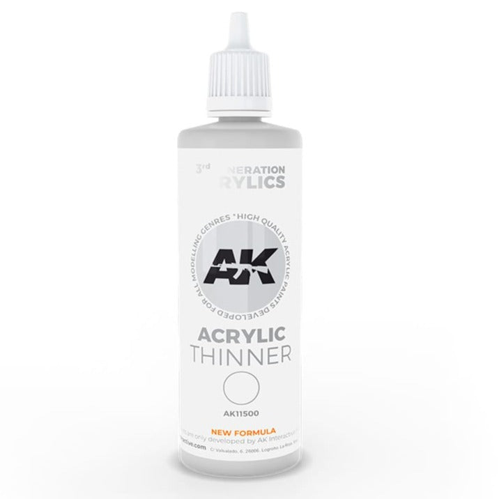 AK Interactive 3G Acrylic Thinner (100ml) - Loaded Dice Barry Vale of Glamorgan CF64 3HD