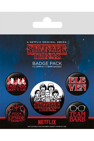 Stranger Things Pin-Back Buttons 5-Pack Characters - Loaded Dice Barry Vale of Glamorgan CF64 3HD