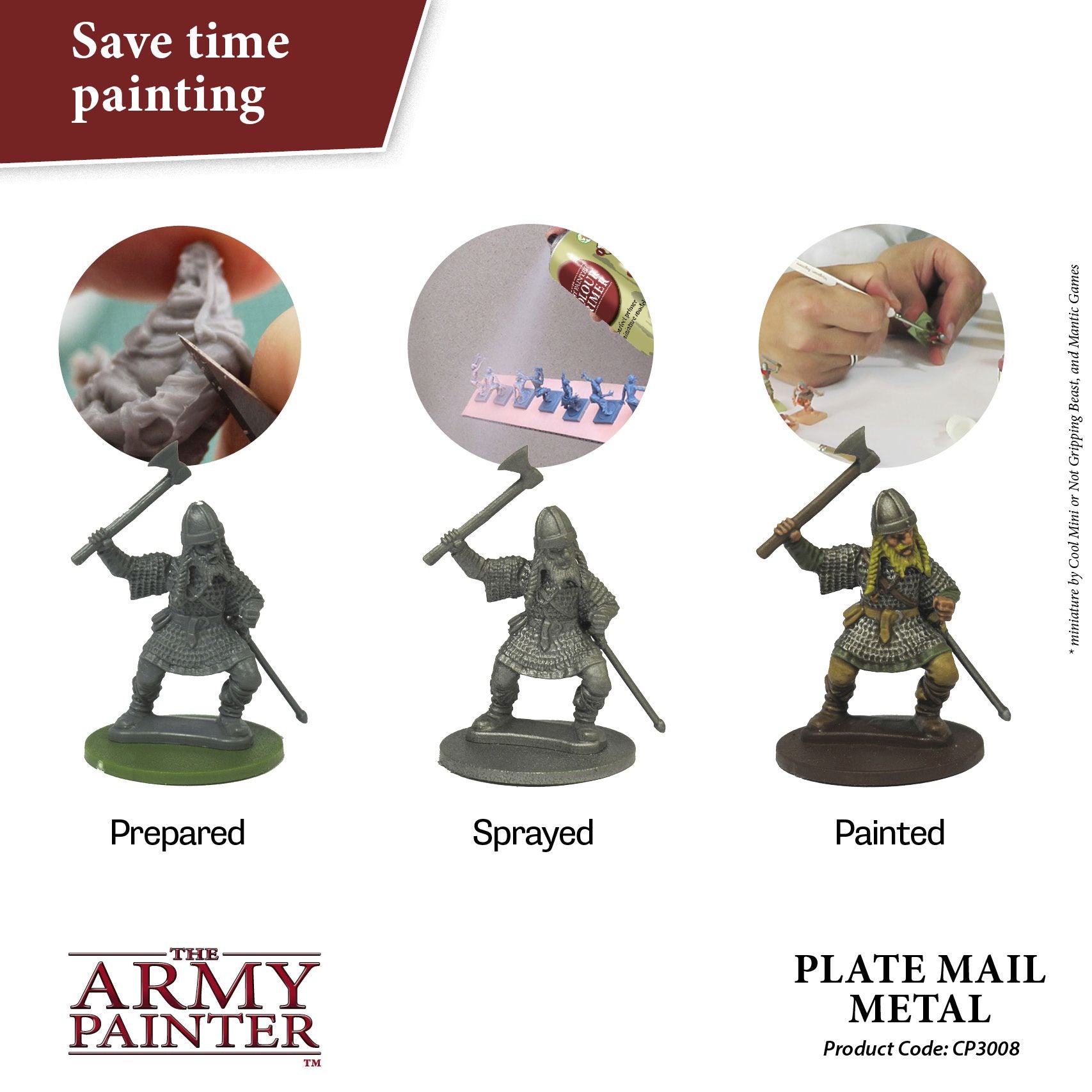 Army Painter Colour Primer - Plate Mail Metal (400ml) - Loaded Dice