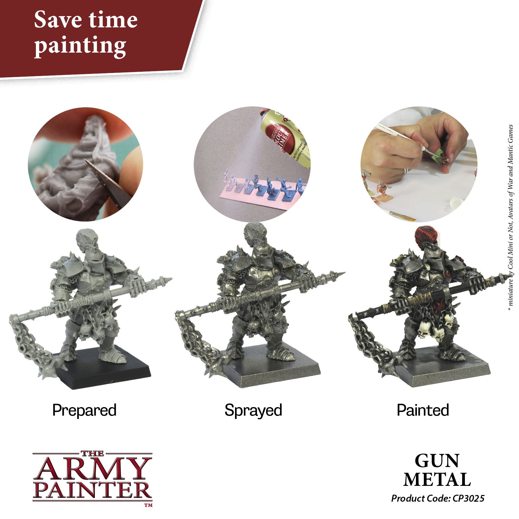 Army Painter Colour Primer - Gun Metal (400ml) - Loaded Dice