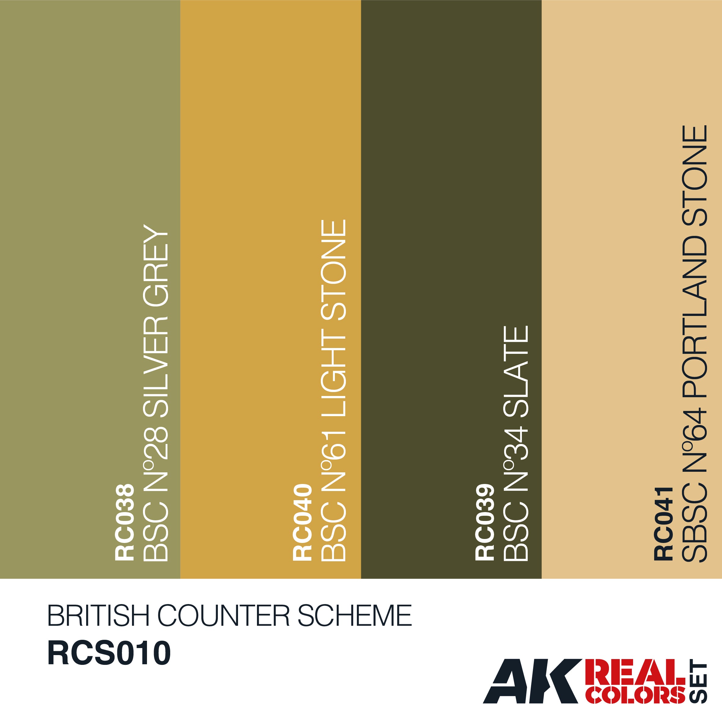 Real Colors British Caunter Scheme Colors Set - Loaded Dice