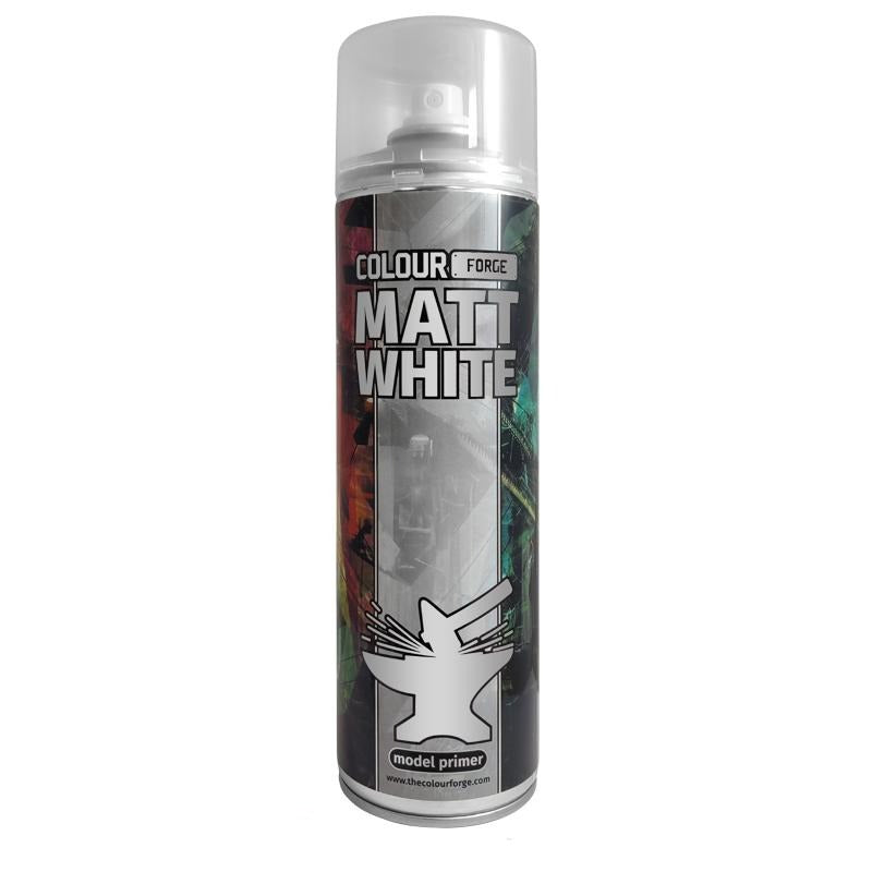 Colour Forge Matt White Spray Paint (500ml) - Loaded Dice