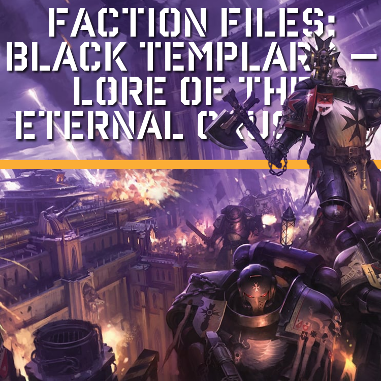 Meet the Imperium's most zealous knights: sons of Dorn, sworn to a crusade that never ends. Dossier No. 029 unpacks the Black Templars' faith, fury and Black Sword — and why their black-and-white plate is such a joy to collect.