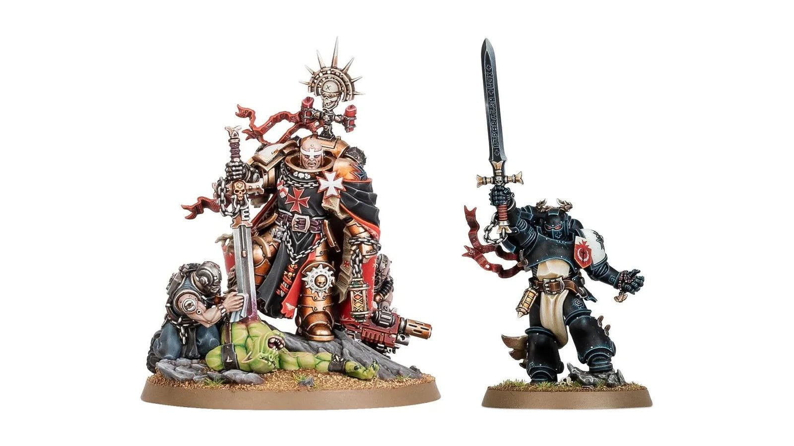 Black Templars miniatures: High Marshal Helbrecht and the Emperor's Champion