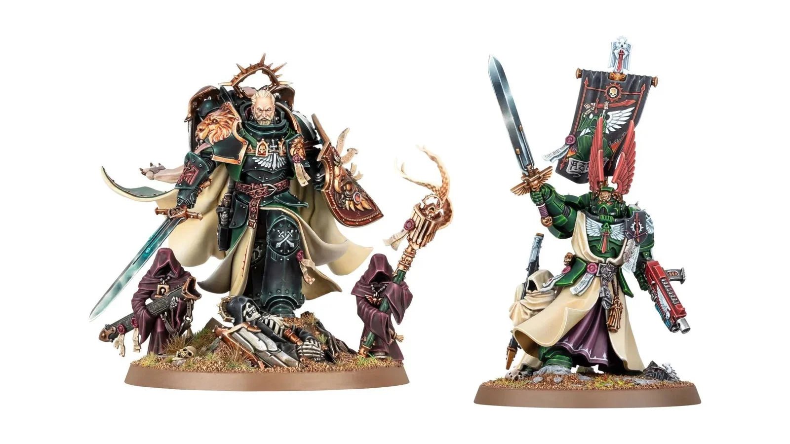 Dark Angels miniatures: Lion El'Jonson and Supreme Grand Master Azrael