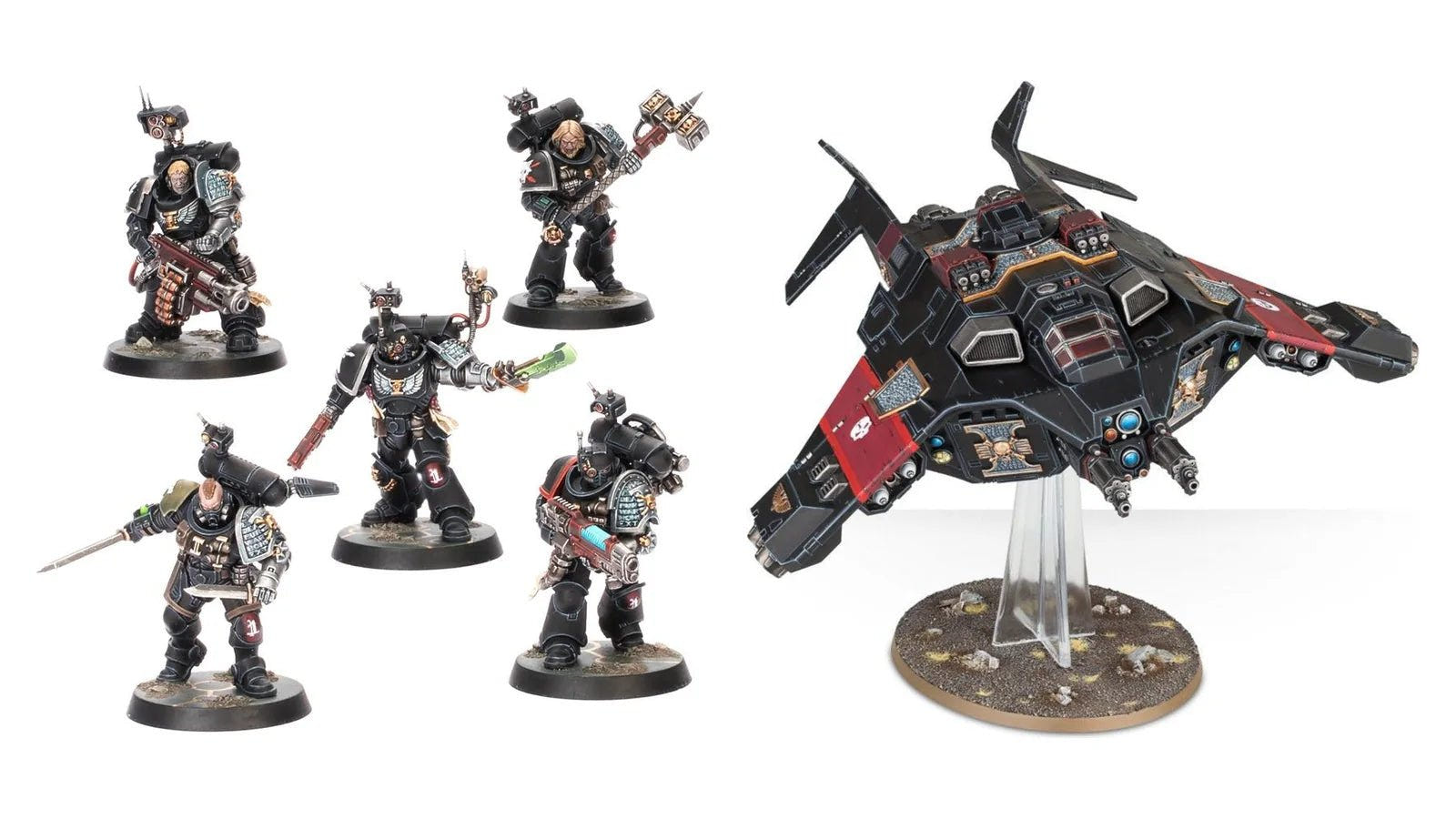 Deathwatch Kill Team and Corvus Blackstar miniatures