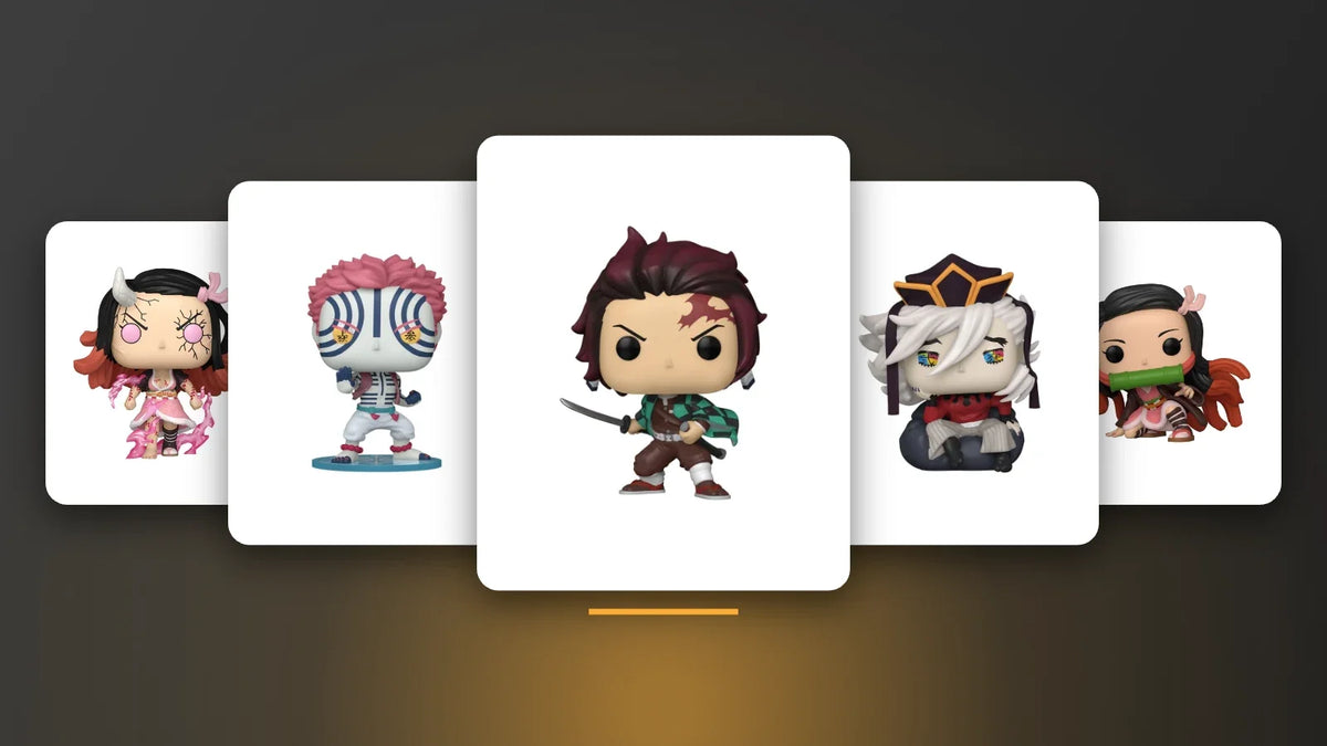 Tanjiro, Akaza and Doma Demon Slayer Funko Pop! figures