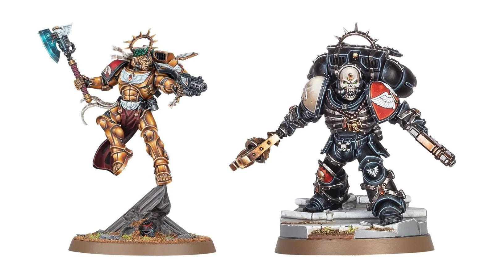 Blood Angels Commander Dante and Lemartes miniatures