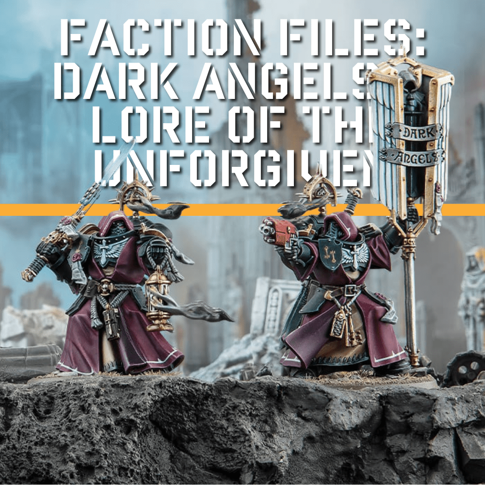 The First Legion, the keepers of secrets, the Unforgiven. Faction Files No. 022 digs into the Dark Angels: Caliban, the fall of Luther, the eternal secret hunt for the Fallen, and why three armies-in-one make them a collector's dream.