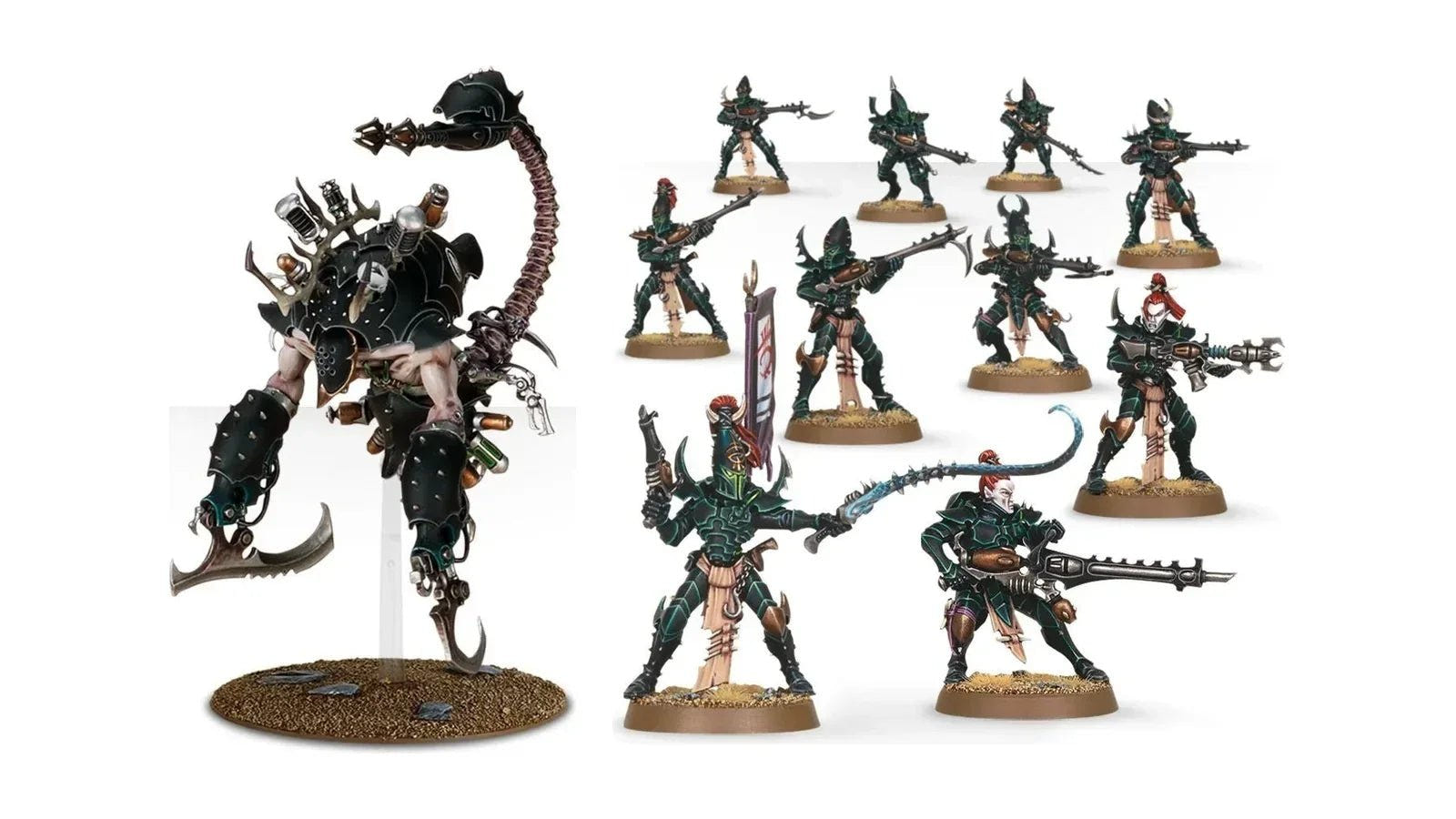 Drukhari Talos and Kabalite Warriors miniatures