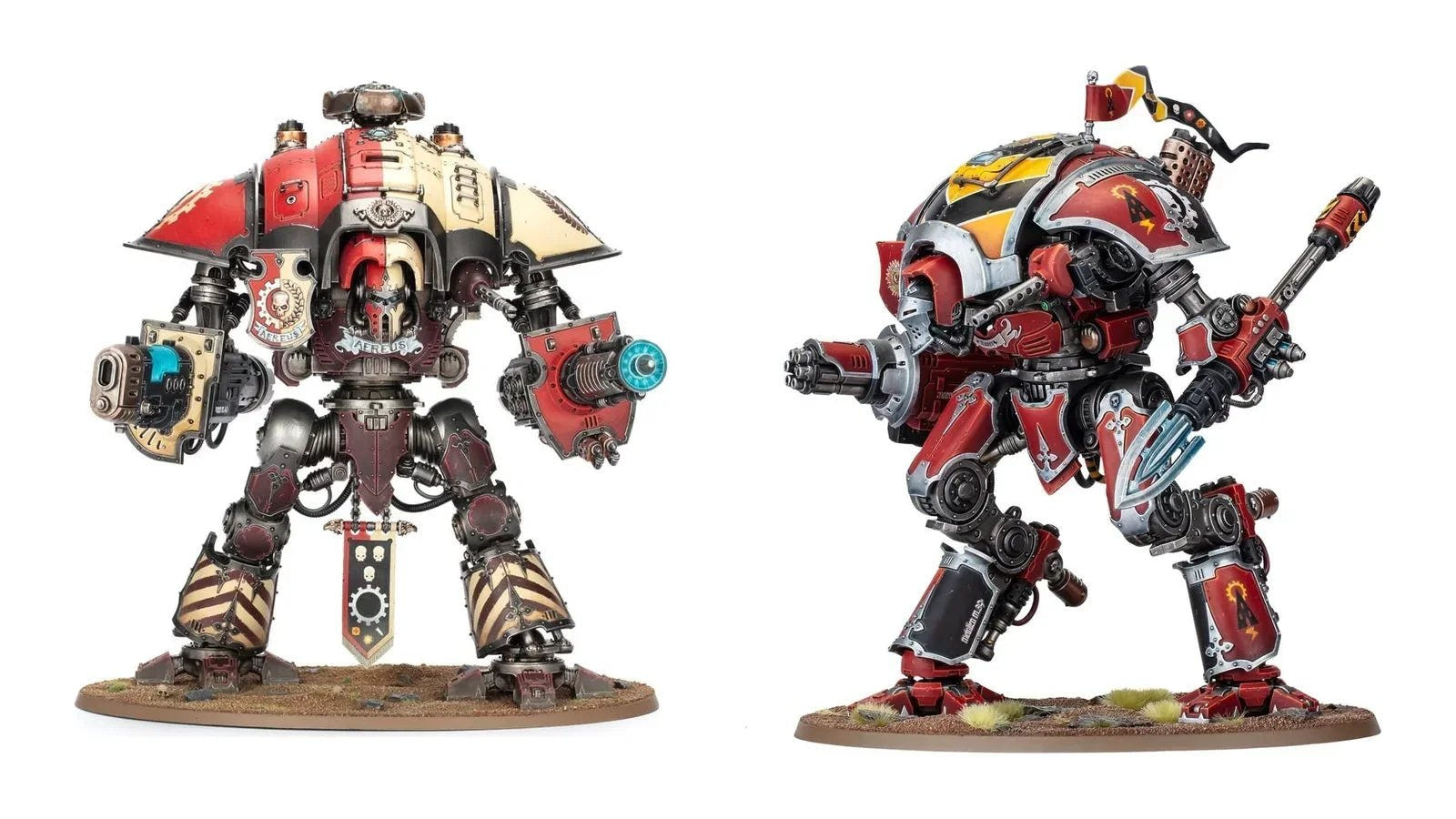 Imperial Knights Questoris and Destrier miniatures