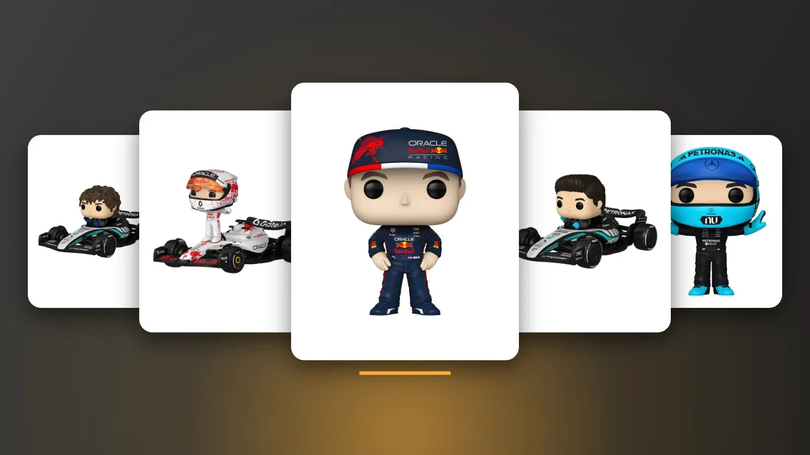 Max Verstappen and George Russell Formula 1 Funko Pop! figures