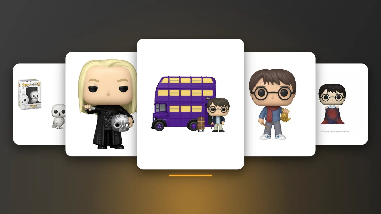 Knight Bus, Lucius Malfoy and Harry Potter Funko Pop! figures