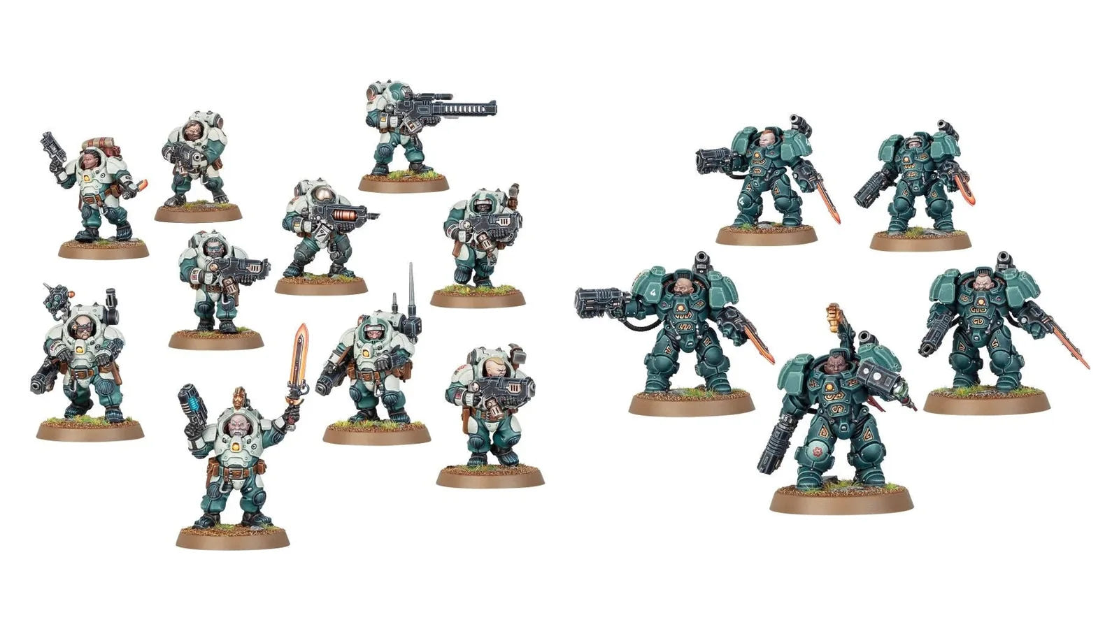 Leagues of Votann Hearthkyn Warriors and Einhyr Hearthguard miniatures