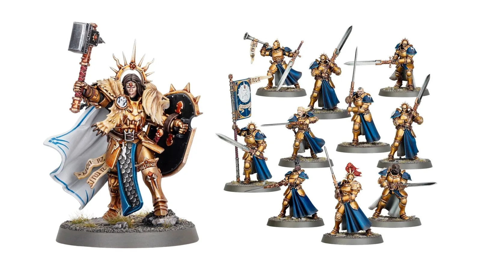 Stormcast Eternals Lord-Celestant and Vanquishers miniatures