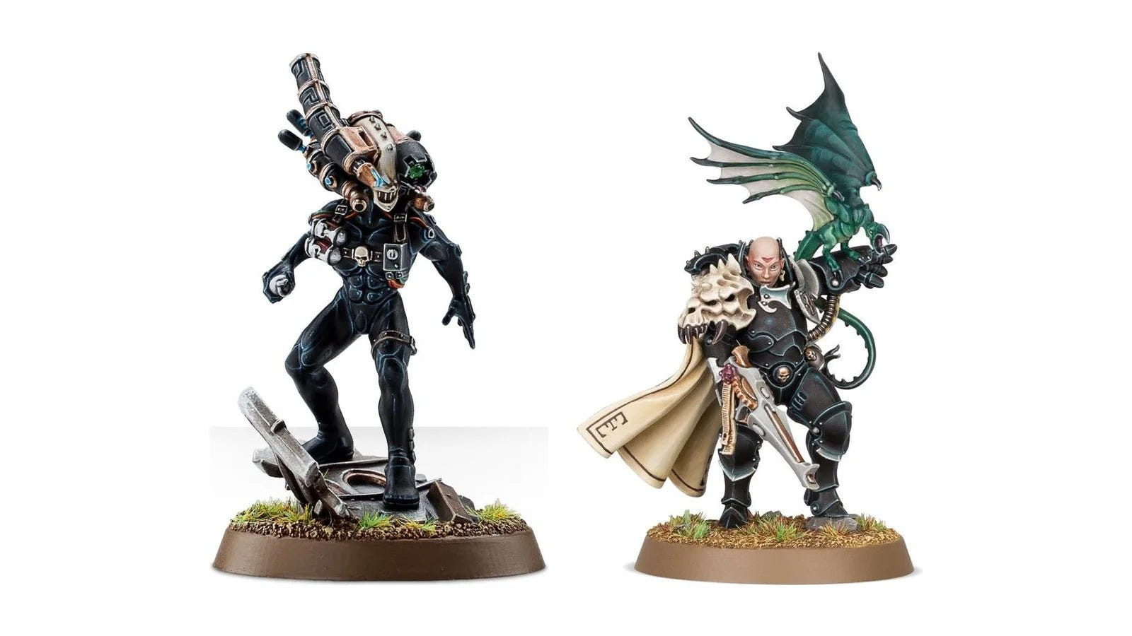 Culexus Assassin and Inquisitor Draxus miniatures from Warhammer 40,000
