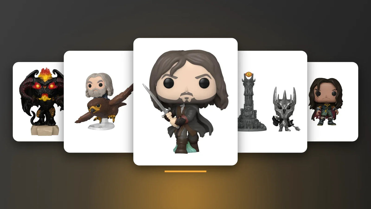 Aragorn, Gwaihir with Gandalf and Barad-dûr Lord of the Rings Funko Pop! figures