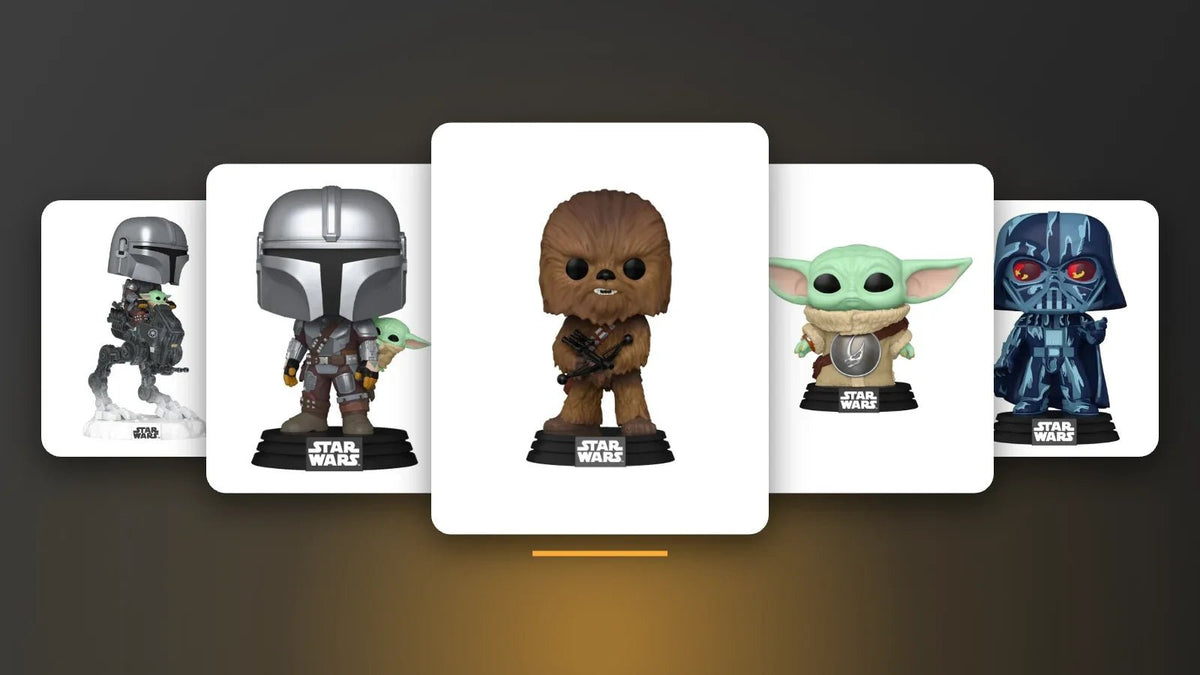 Chewbacca, the Mandalorian and Grogu Star Wars Funko Pop! figures