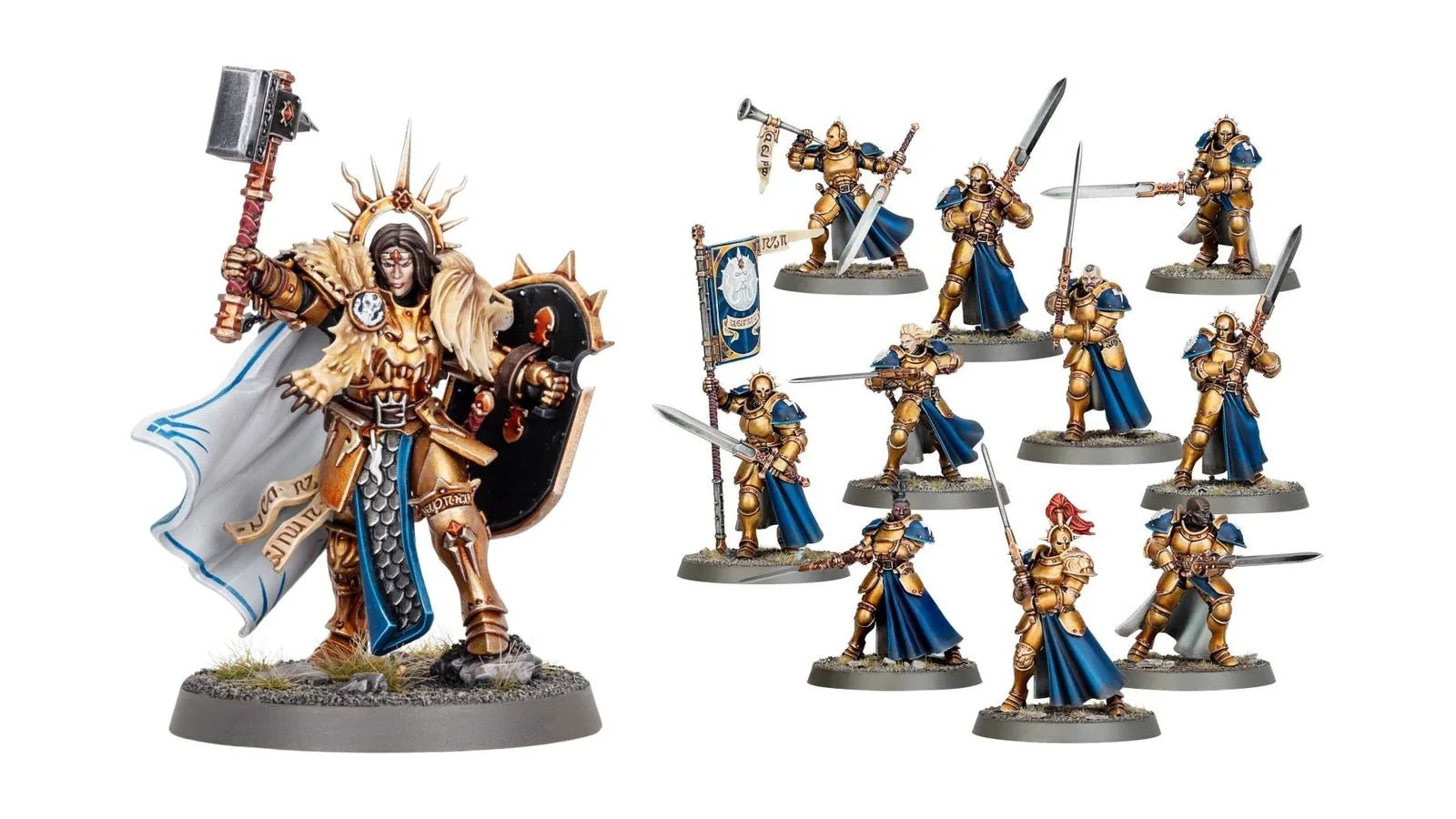 Stormcast Eternals Lord-Celestant and Vanquishers miniatures
