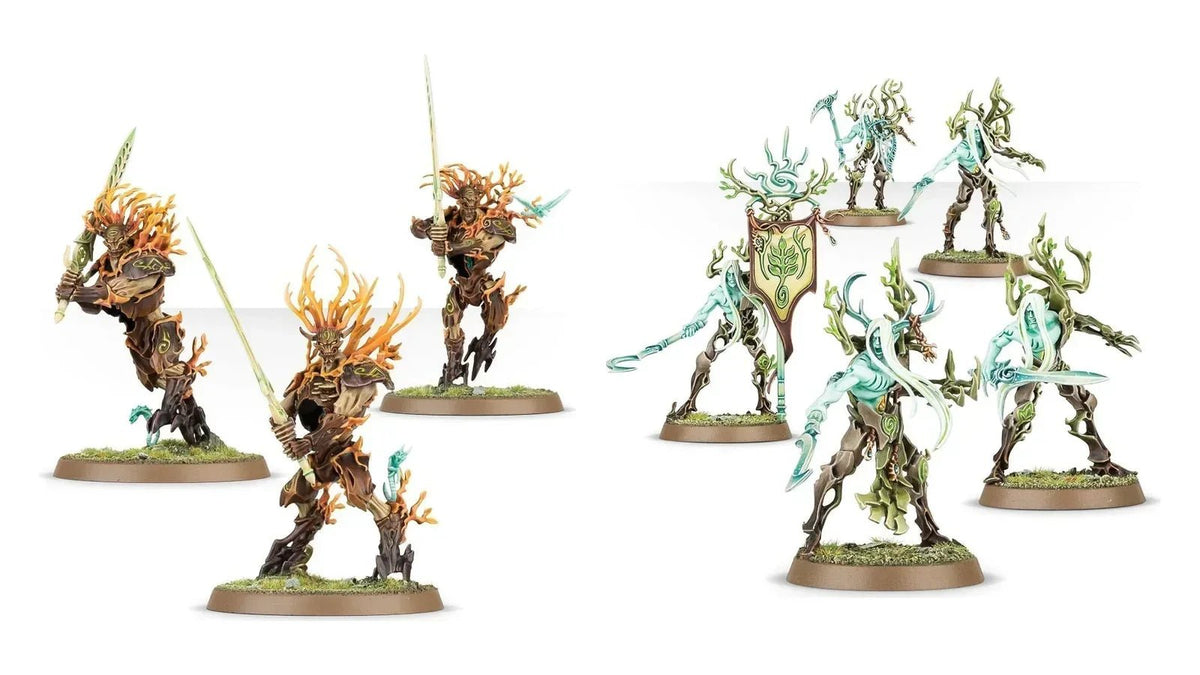 Sylvaneth Kurnoth Hunters and Tree-Revenants miniatures