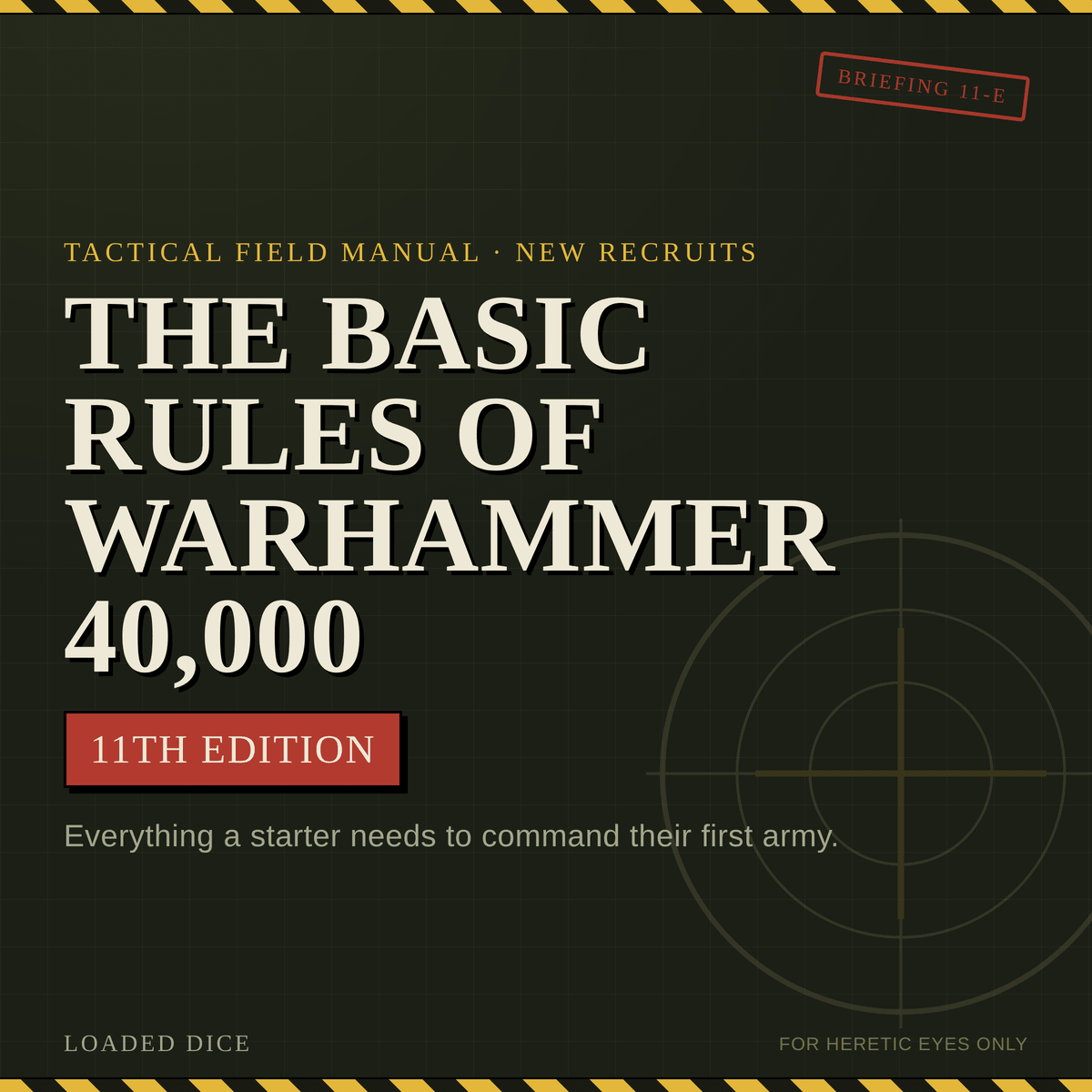 The Basic Rules of Warhammer 40,000 11th Edition square field-manual cover