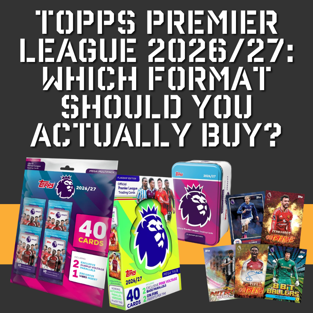 Packets, eco packs, tins, multipacks, boxes or hobby? An honest, maths-first breakdown of every Topps Flagship Premier League 2026/27 format — what's in each one, the real cost per card, and which to buy depending on how you actually collect.