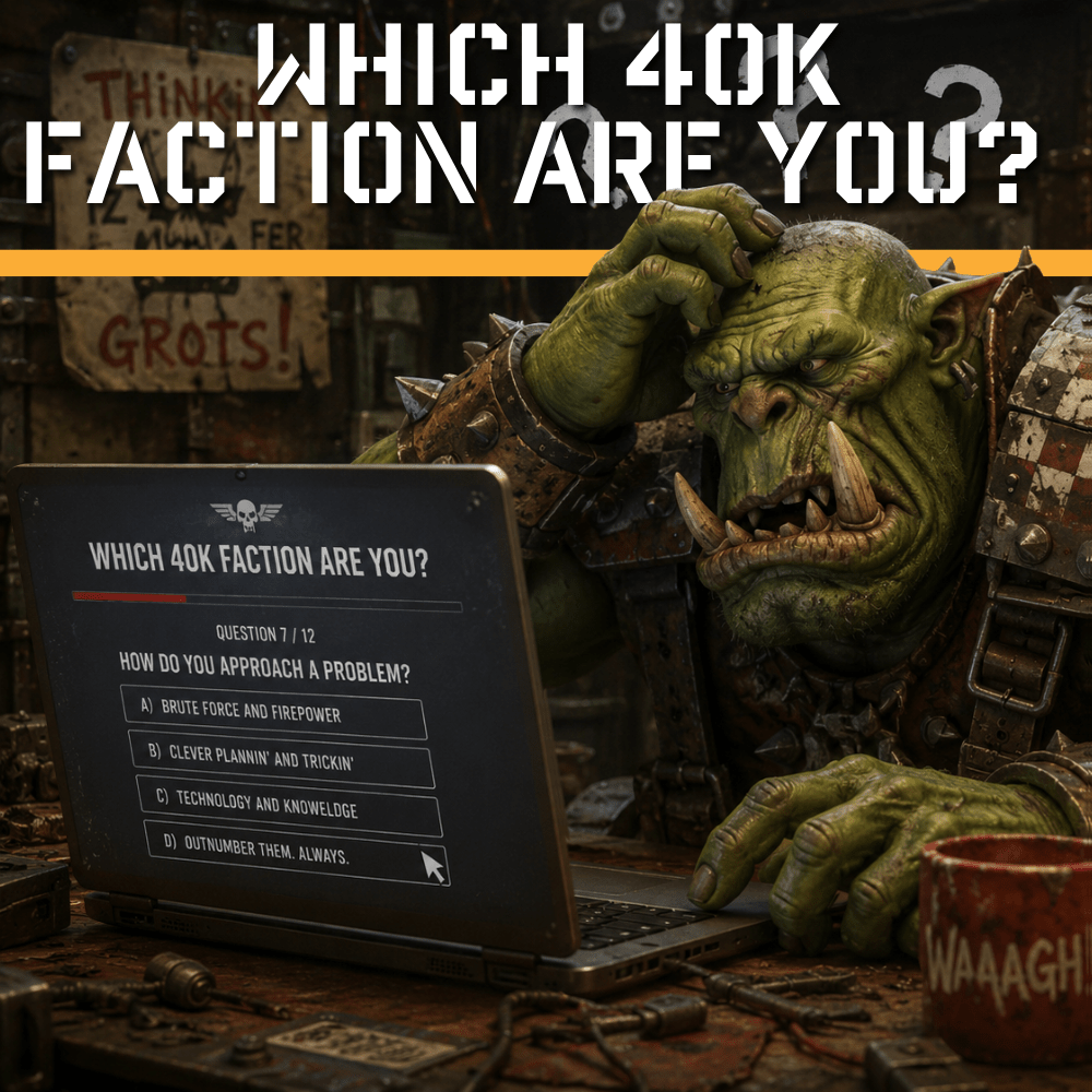 Discover which Warhammer 40K faction matches your personality. Take our free 40K faction quiz and find out what Warhammer army you should play.