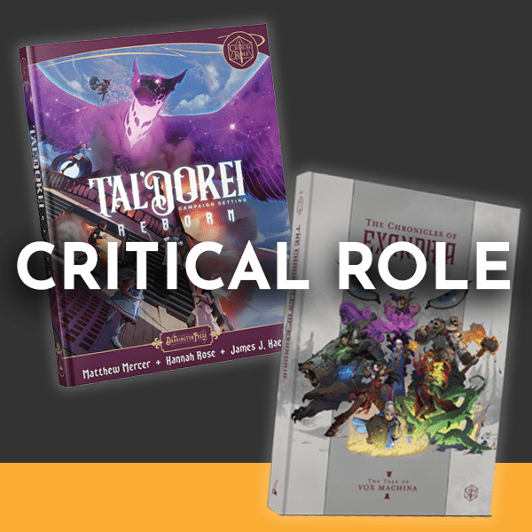 Critical Role tabletop RPG products at Loaded Dice
