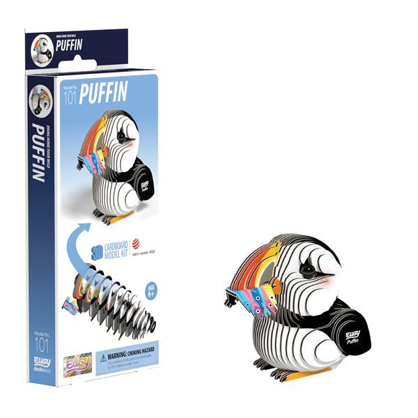 EUGY Puffin 3D card model kit
