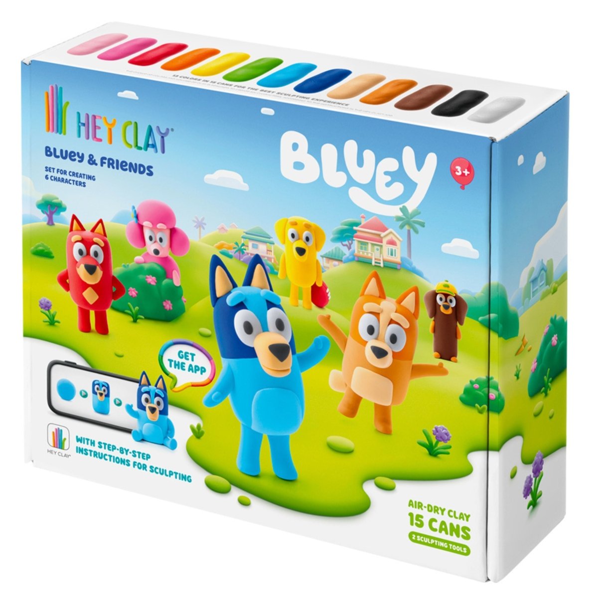 Hey Clay Bluey & Friends 15 cans modelling kit