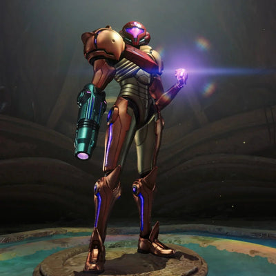 Metroid collectibles and Funko Pops