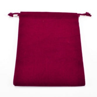 Chessex - Large Suedecloth Dice Bag - Burgundy - Loaded Dice