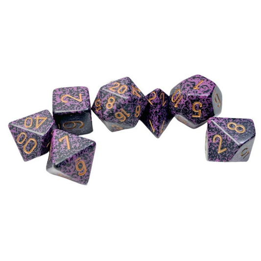 Chessex - Speckled Polyhedral 7 Dice Set - Hurricane - Loaded Dice