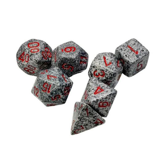 Chessex - Speckled Polyhedral 7 Dice Set - Granite - Loaded Dice