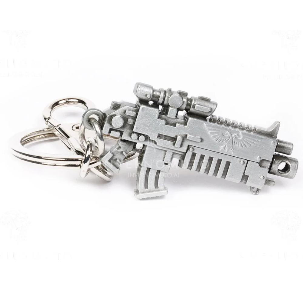 Warhammer 40k Metal Bolter Keychain - Loaded Dice