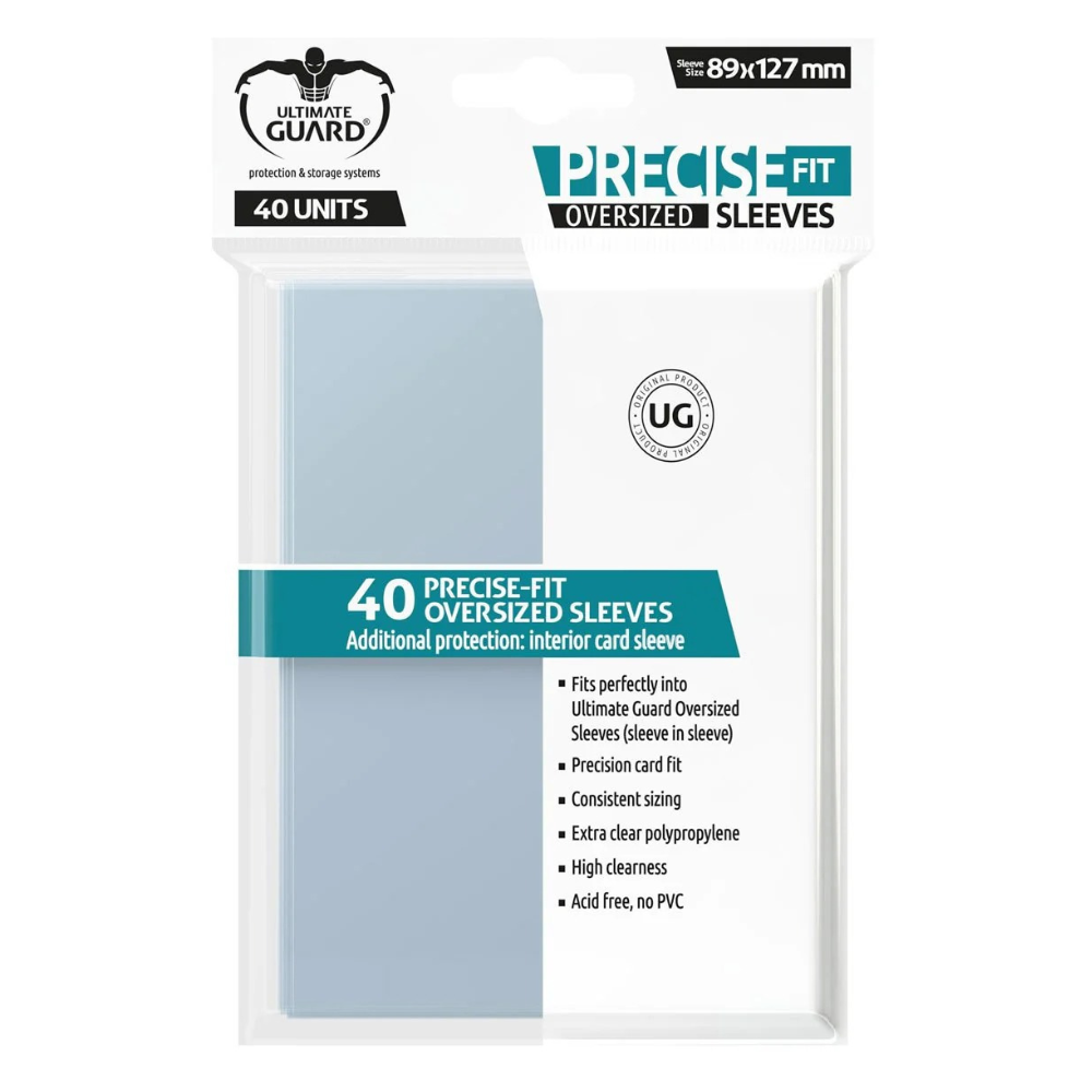 Ultimate Guard Precise-Fit Sleeves Oversized Transparent (40) - Loaded Dice