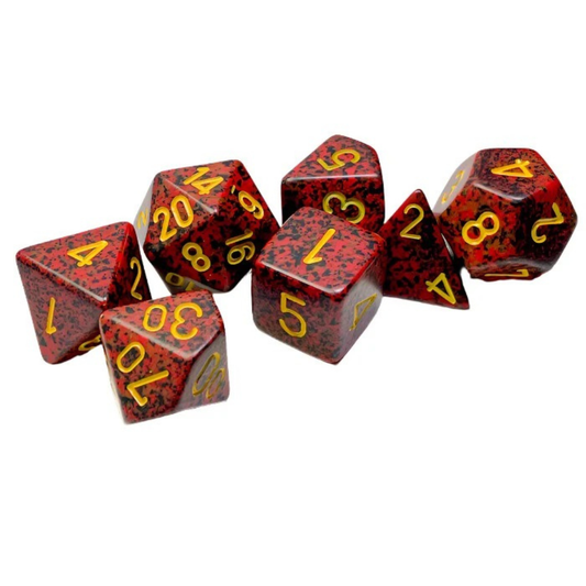 Chessex - Speckled Polyhedral 7 Dice Set - Mercury - Loaded Dice