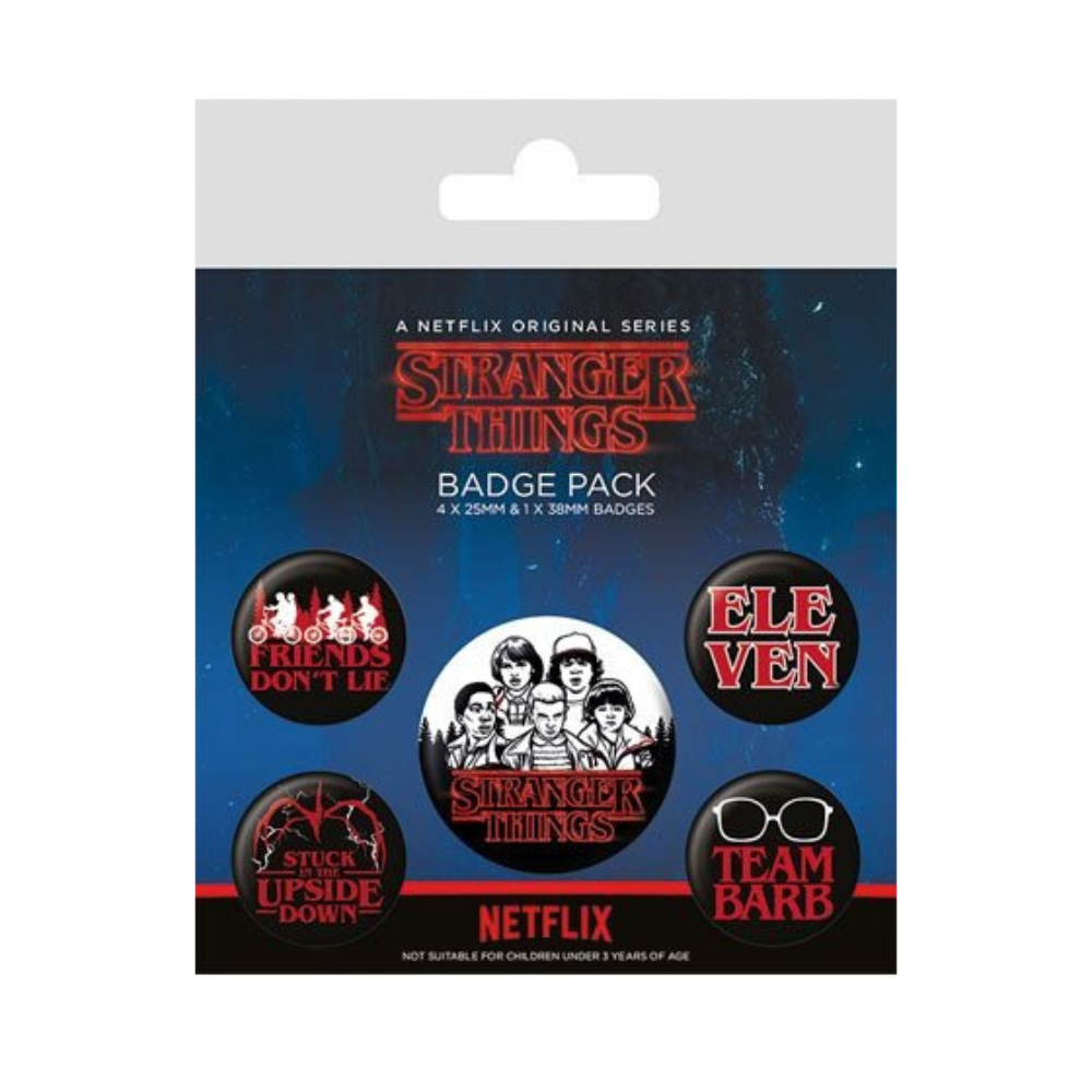 Stranger Things Pin-Back Buttons 5-Pack Characters - Loaded Dice