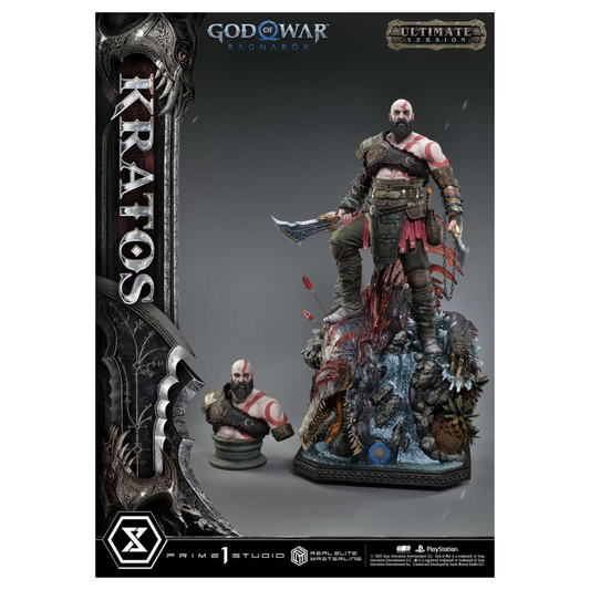God of War: Ragnarok Real Elite Masterline Series Statue 1/3 Kratos Ultimate Version 95cm - Loaded Dice