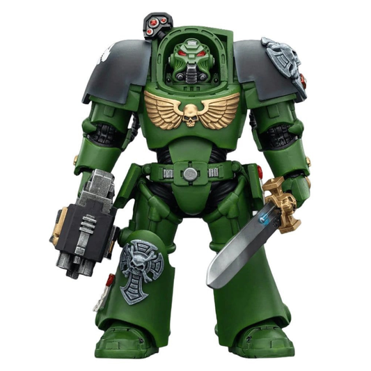 Joy Toy Warhammer 40k: Salamanders Terminator 1 with Power Sword and Storm Bolter 14cm - Loaded Dice