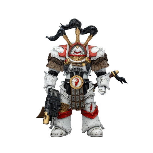 Joy Toy Warhammer 40k: White Scars Legion Praetor in Cataphractii Terminator Armour with Cyber Hawk Chogorian sword and combi-melta 14cm - Loaded Dice