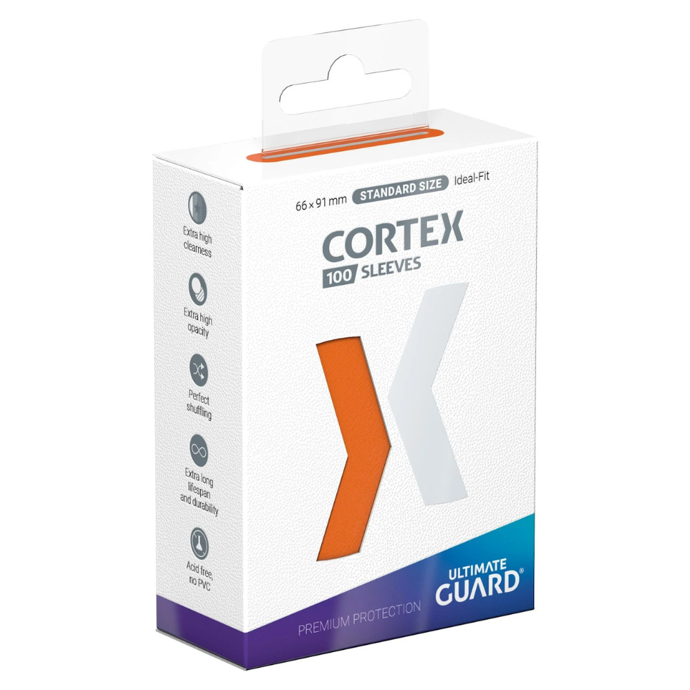 Ultimate Guard Cortex Sleeves Standard Size (100) - Orange - Loaded Dice