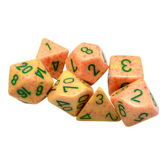 Chessex - Speckled Polyhedral 7 Dice Set - Lotus - Loaded Dice