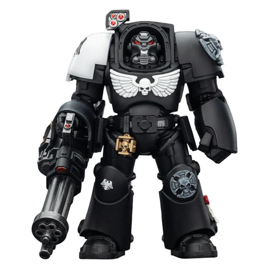 Joy Toy Warhammer 40k: Raven Guard Terminator 3 with Power Fist and Assault Cannon 14cm - Loaded Dice