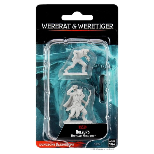 D&D Nolzurs Marvelous Miniatures: Wererat & Weretiger - Wave 11 - Loaded Dice