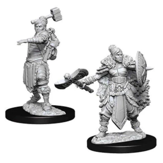 Female Half-Orc Barbarian: D&D Nolzur's Marvelous Unpainted Miniatures (W9) - Loaded Dice