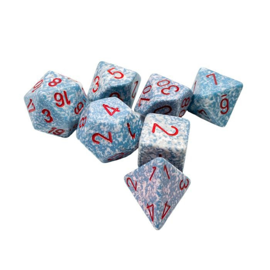 Chessex - Speckled Polyhedral 7 Dice Set - Air - Loaded Dice