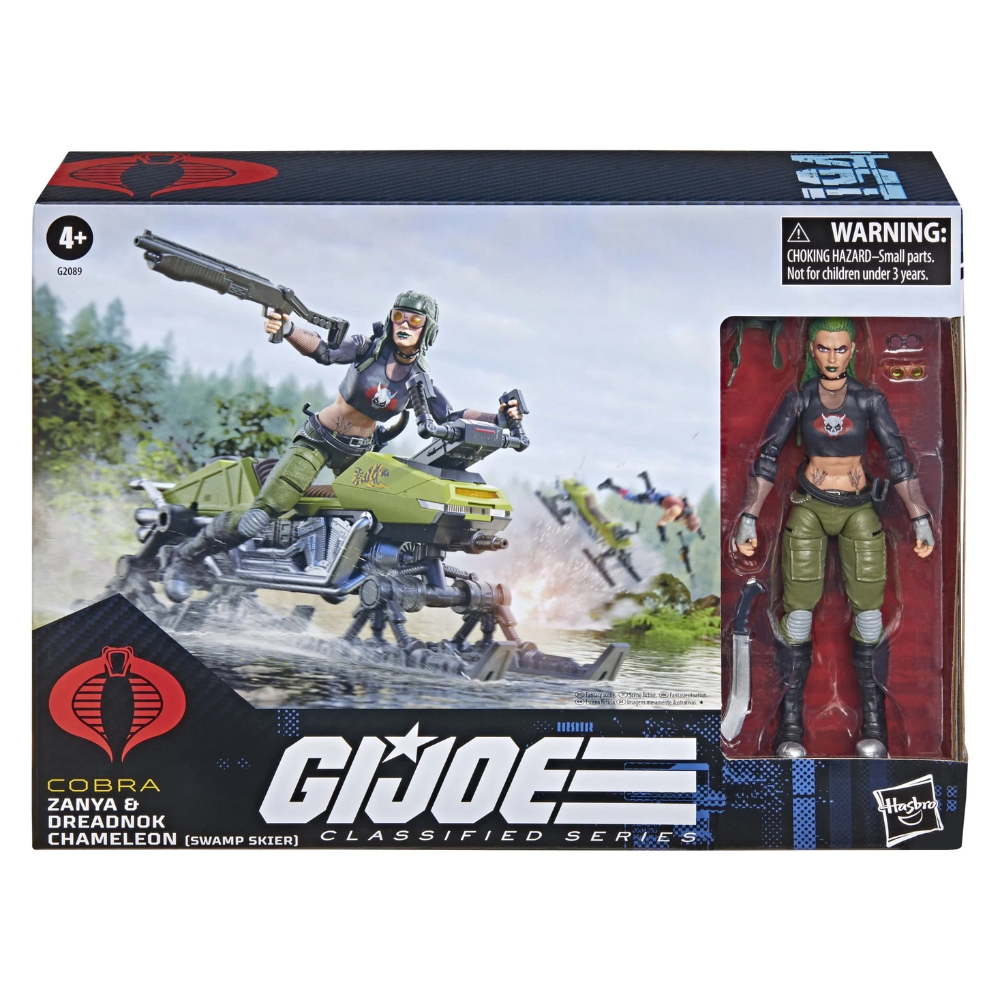 G.I. Joe Classified Series Action Figure and Vehicle Set #194 Zanya and Dreadnok Chameleon (Swamp Skier) 15cm - Loaded Dice